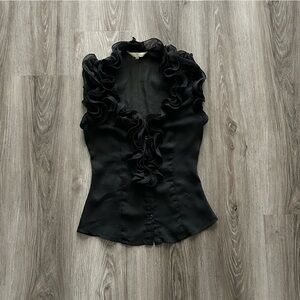 Costa Blanca Sheer Black Blouse